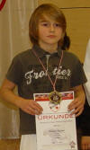 Bronze-Gewinner der Hessischen Kyu-Meisterschaften U14 m 2010 -34 kg: Philipp Michel.