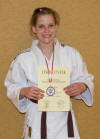 Bronze-Gewinnerin der Hessischen Kyu-Meisterschaften U18w 2013 -57 kg: Marie Dinkel.